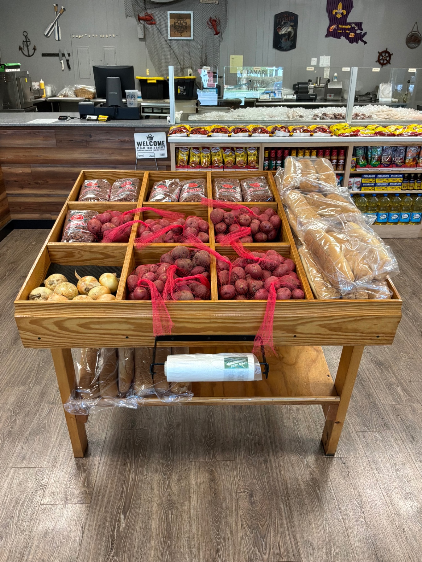 Inside the Triangle Seafood market